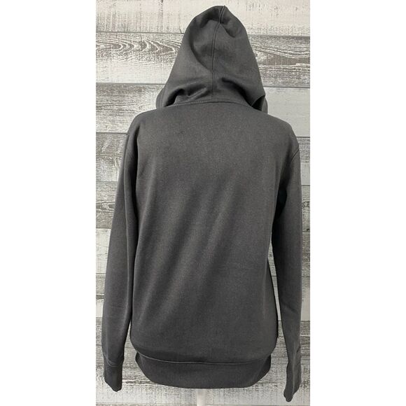 Under Armour Womens Fleece Hoodie Cold Gear Semi-Fitted Gray/Pink Size Med - Picture 3 of 9